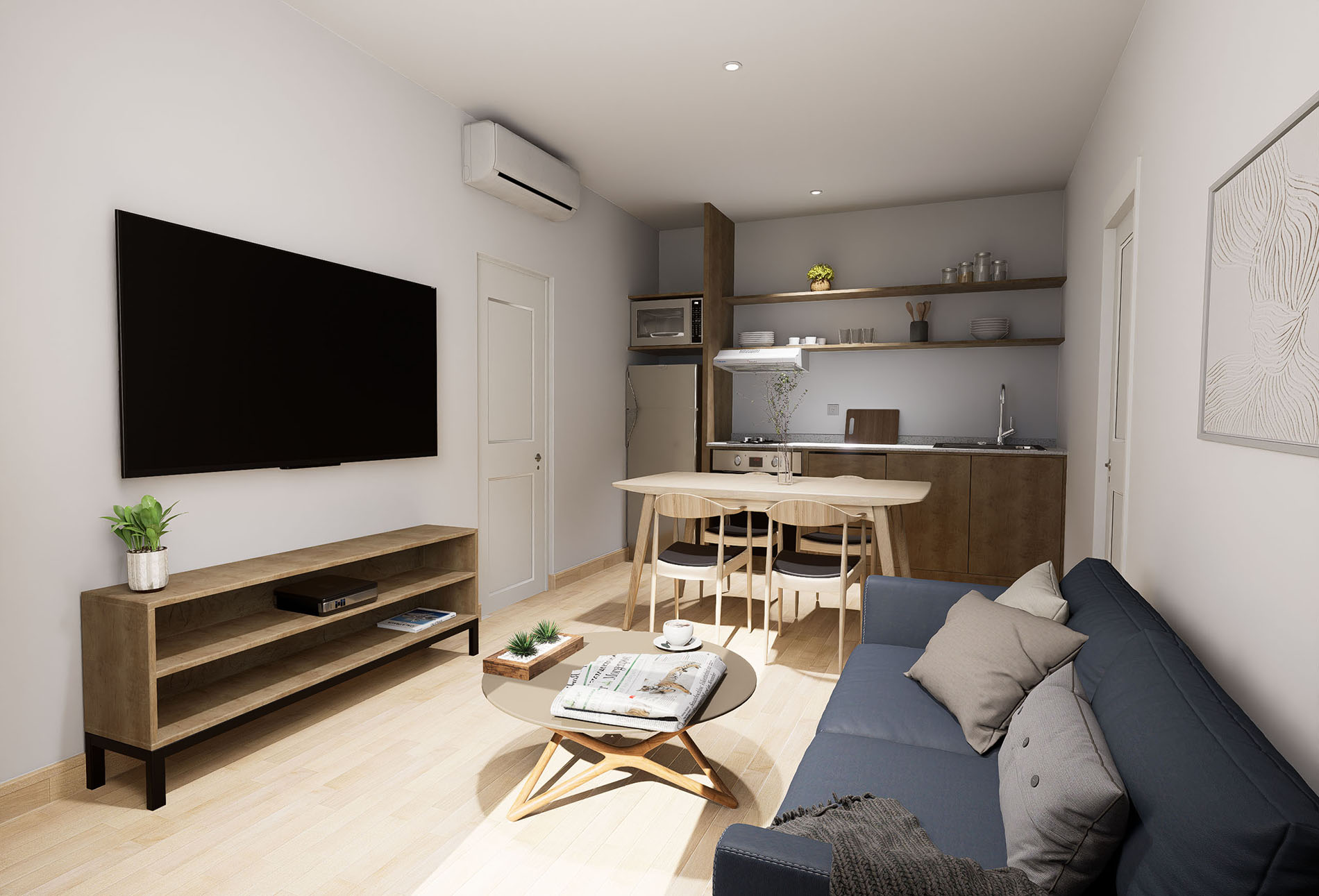 2 dormi living cocina